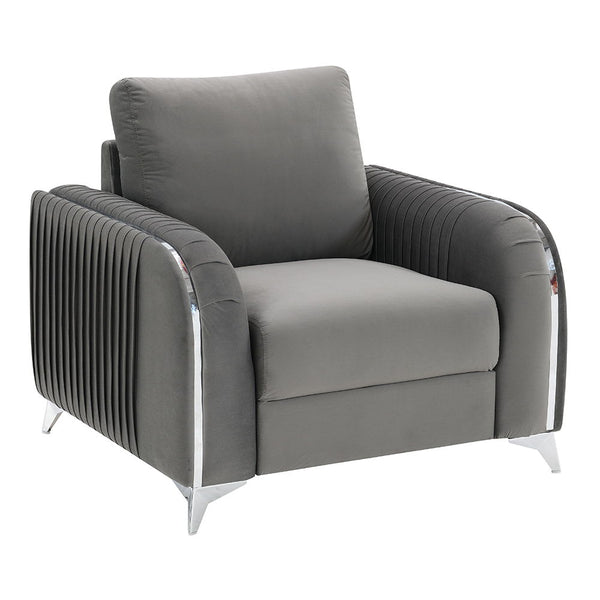 Wenona - Chair - Gray Velvet