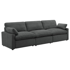 Indulge in luxurious comfort with this versatile sofa, designed to transform your living space with its blend of style and functionality. Featuring two power reclining seats, this sofa allows you to customize your relaxation experience with ease. The slee