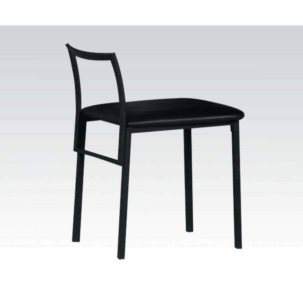 The Senon chair offers simple design with a versatility that enhances any office area. This lovely chair features durable metal frame with upholstered seat cushion in black bycast leather.<br/><br/><b>Product Features</b><ul><li>Armless Chair</li><li>Padd
