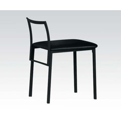 The Senon chair offers simple design with a versatility that enhances any office area. This lovely chair features durable metal frame with upholstered seat cushion in black bycast leather.<br/><br/><b>Product Features</b><ul><li>Armless Chair</li><li>Padd