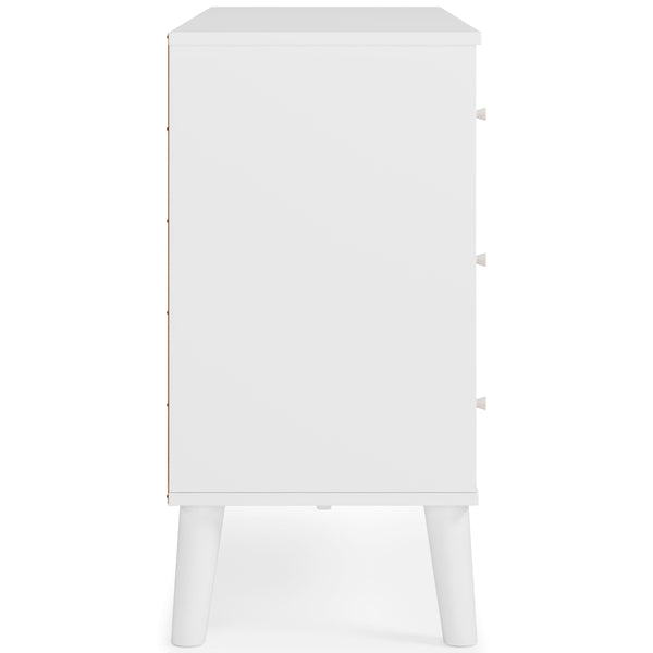 Piperton - Brown / White - Six Drawer Dresser - Vinyl-Wrapped