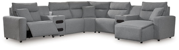 Looking cool and contemporary is great. But when it comes down to it, youâ€™re all about low-maintenance lounging. With the performance fabric on this power reclining sectional with chaise, cleaning spills is a breeze. Its modular design caters to your ev
