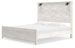 Gerridan - White - King Panel Bed with Sconces