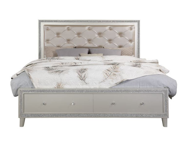 Sliverfluff - Queen Bed - PU & Champagne Finish - 60"