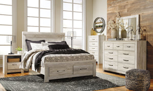 Bellaby - Whitewash - Queen Panel Bed