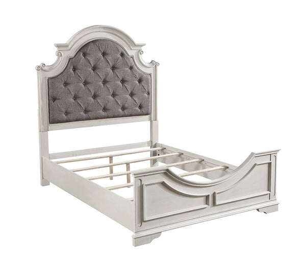 Florian - Queen Bed - Antique White Finish