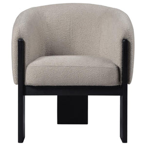Valdez - Boucle Upholstered Barrel Back Accent Chair - Beige
