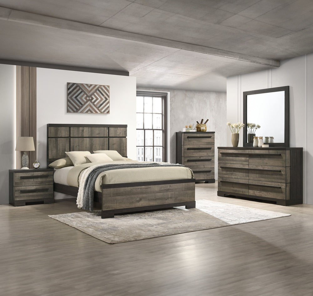 Step into the world of minimalist luxury with this contemporary bedroom collection. Designed for the modern connoisseur, this set offers a sleek, urban appeal with its clean lines and understated elegance. The bed is a statement of chic simplicity, featur
