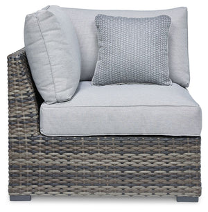  the cushioned corner chair blends beautifully into your lanai or pool and patio 