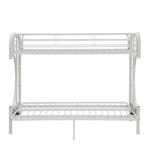 Eclipse - Twin Long Over Queen Over Futon Bunk Bed - White