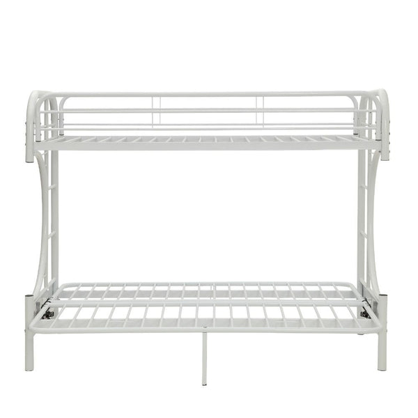 Eclipse - Twin Long Over Queen Over Futon Bunk Bed - White