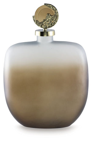 Acario - Taupe / Gold Finish - 17" Jar