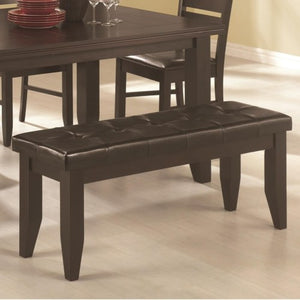 Dalila Casual Dining Bench with Cushioned Leatherette Seat