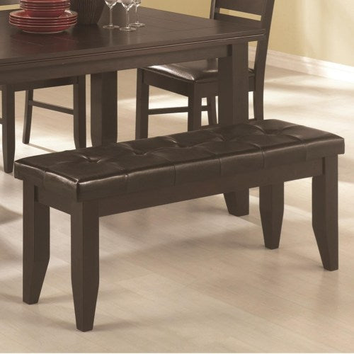 Dalila Casual Dining Bench with Cushioned Leatherette Seat