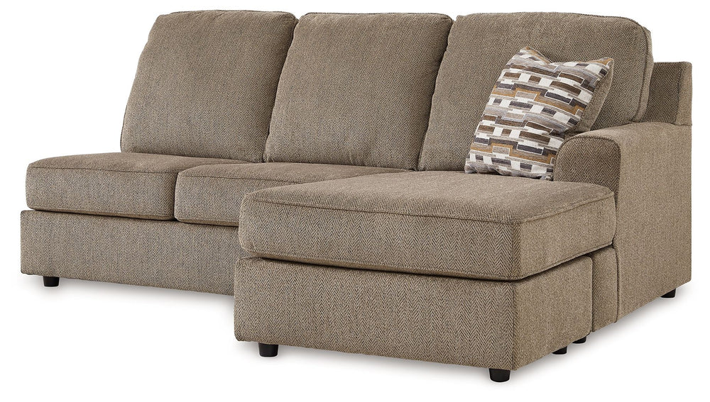 This right-arm facing sofa chaise is made with polyester upholstery. Pairs with other items in the series to make a sectional.<br><br><b>Additional Dimensions</b><br><ul><li>Arm height: 24-"</li><li>Seat depth: 21-"</li><li>Seat height: 20-"</li><li>Top o