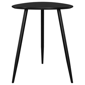 Odessa - Triangular Solid Wood End Table - Black
