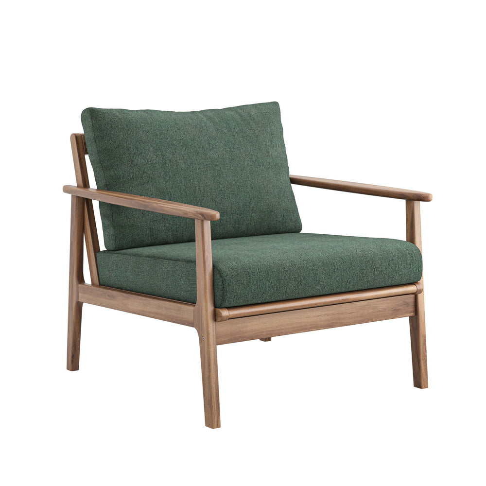 The Ashton Patio Club Chairs, available as a set of two, are designed to provide durability, comfort, and a sleek modern look for any outdoor setting. Constructed from FSC-Certified Acacia solid wood, these chairs offer exceptional strength and natural we