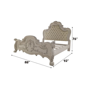 Dresden - Eastern King Upholstered Bed - Bone White Finish