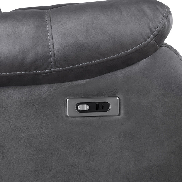 Morello - Console Loveseat With Power Footrest - Gray