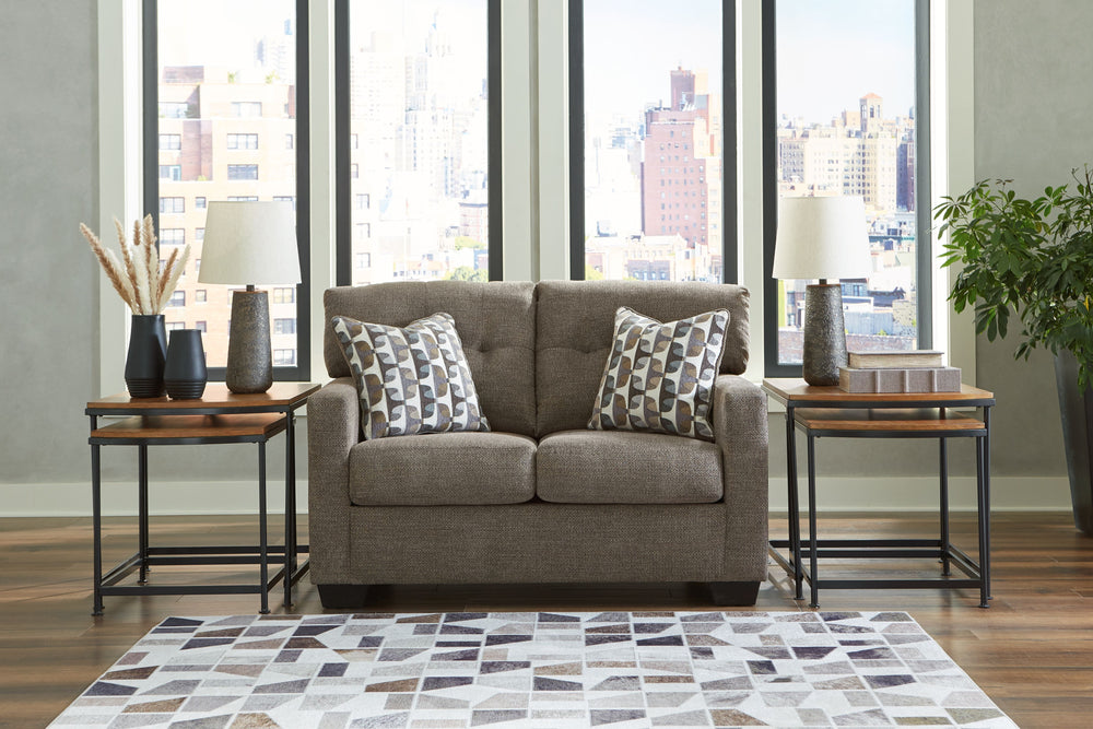 Reliable comfort, reimagined. Suitable for a variety of spaces, this loveseat invites you to say hello to approachable, everyday style. It expertly balances classic details, like a tufted back, with a contemporary structure. Satisfyingly soft, multi-hued 