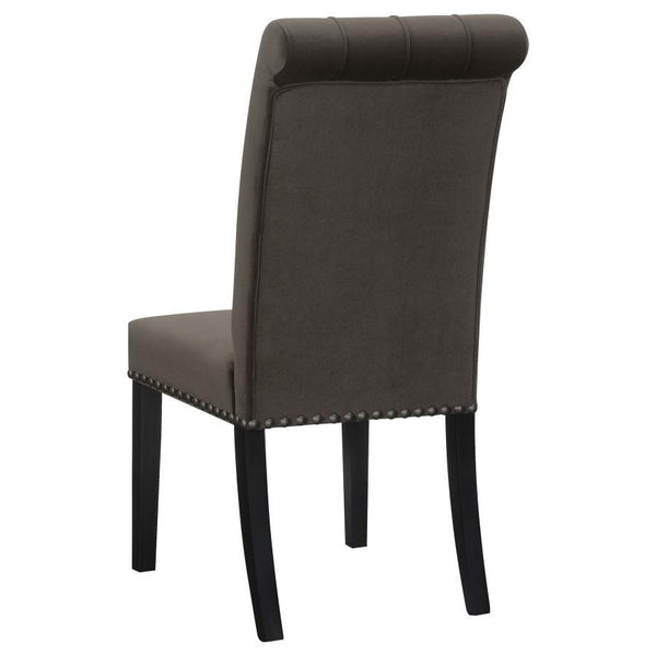 Alana - Velvet Upholstered Dining Side Chair (Set of 2) - Brown