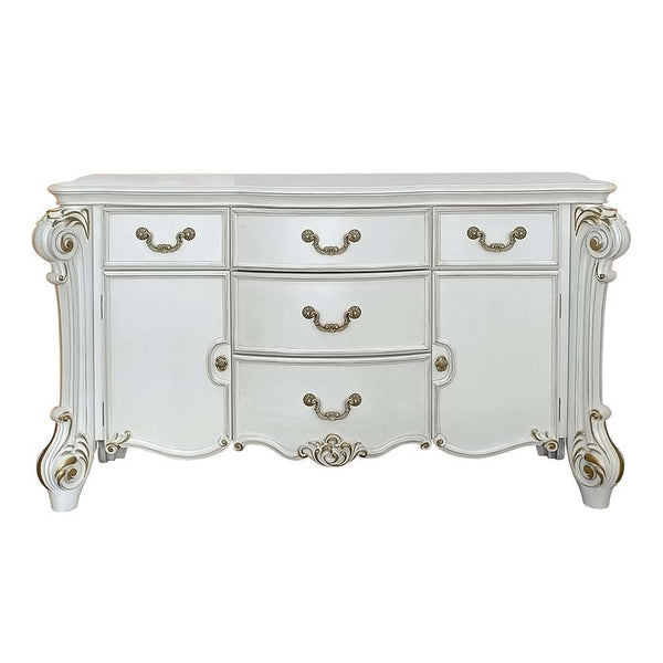  elegant hand-brushed gold is paired with an antique pearl.