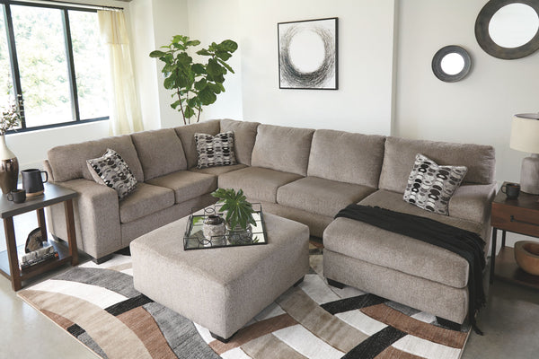Ballinasloe - Platinum - Oversized Accent Ottoman