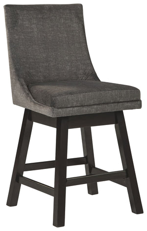 Tallenger - Dark Gray - UPH Swivel Barstool (Set of 2)