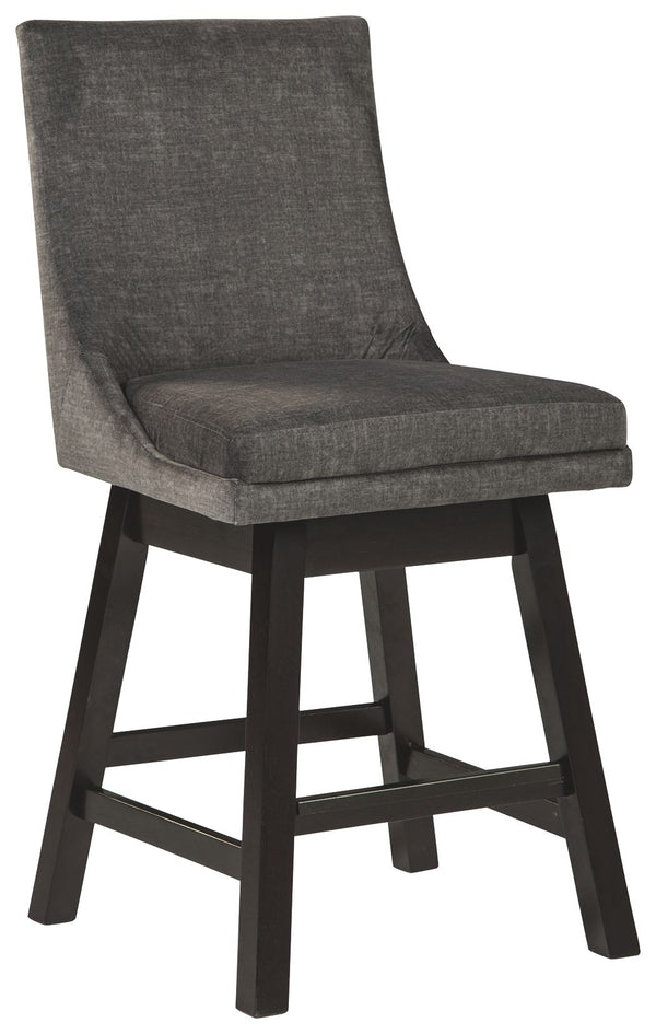 Tallenger - Dark Gray - UPH Swivel Barstool (Set of 2)