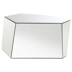 This mirrored coffee table combines a bold hexagonal silhouette with a geometric design, offering glamorous contemporary appeal. Irregular sides create visual depth, while mirrored surfaces add refined sophistication. Fully set up and ready to use, this t