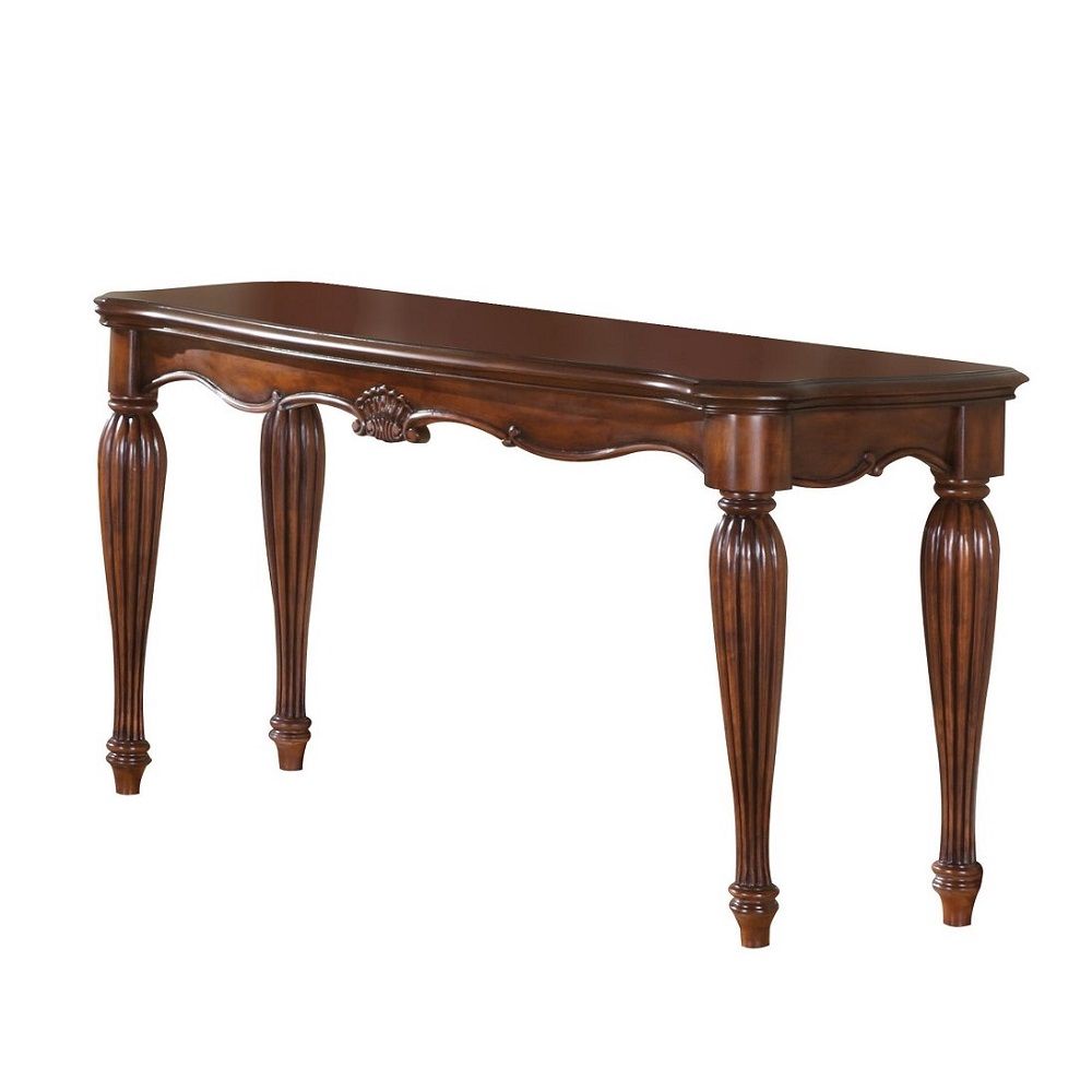 This Dreena occasional table will give your living room a stylish update. Decorative carving accents carved apron with accent details along its turned fluted legs to further intensify the traditional design and graceful sophistication.<br/><br/><b>Product