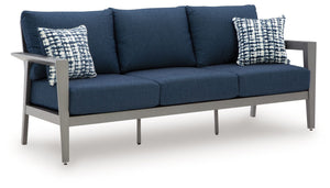 Gali - Gray / Blue - Sofa / Chairs / Table Set (Set of 4)