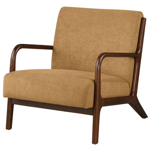 Foster - Upholstered Wood Frame Accent Chair - Honey