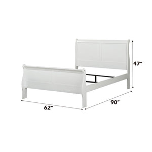 Louis Philippe - Queen Bed - White