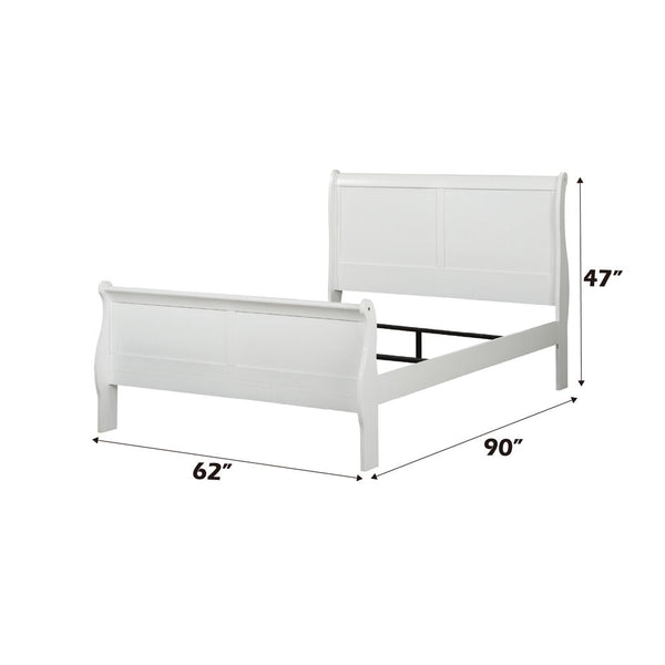 Louis Philippe - Queen Bed - White