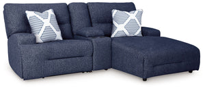 Enjoy the endless adaptability of this power reclining sectional with chaise. Whether youâ€™re hosting guests, setting up for movie night or just need a refresh, the modular design allows you to rearrange the pieces as you please. One-touch controls effor