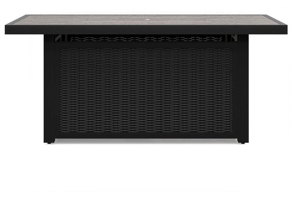 Beachcroft - Black / Light Gray - Rectangular Fire Pit Table