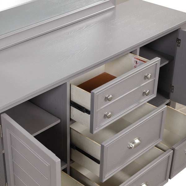 Jamestown - 2 Piece Dresser & Mirror - Gray