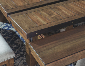 Moriville - Dark Gray - 8 Pc. - Extension Table