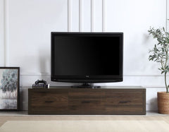 The Harel TV stand provides a clean, contemporary addition to your home decor. This amazing TV stand is perfect for most flat screens. The Harel TV stand is the ideal blend of style and functionality, with three large storage drawers. This versatile piece