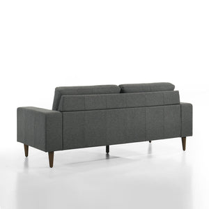  this couch ensures long-term reliability. Its cozy 100% polyester gray upholstery is both styl