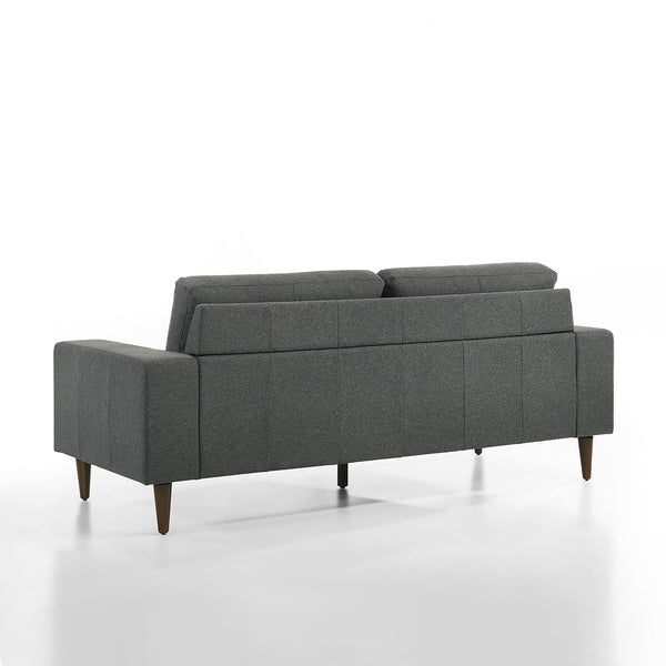  this couch ensures long-term reliability. Its cozy 100% polyester gray upholstery is both styl
