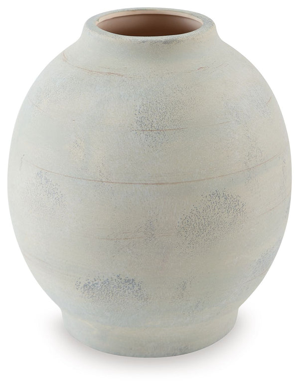 Dressed up with faux florals or standing alone, this vaseâ€™s trend-right sage green finish makes a chic impression. Ceramic craftsmanship gives it a timeless feel. What an artful addition to your tablescape, bookshelf or mantel.<br/><br/><b>Product Featu