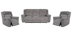 With its clean lines and transitional styling, the Richland Power Sofa, Loveseat & Recliner delivers a chic look and unbeatable functionality. The Richland Sofa features power headrests, smooth power reclining, USB/USB-C charging in the easy-to-use switch