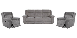 With its clean lines and transitional styling, the Richland Power Sofa, Loveseat & Recliner delivers a chic look and unbeatable functionality. The Richland Sofa features power headrests, smooth power reclining, USB/USB-C charging in the easy-to-use switch