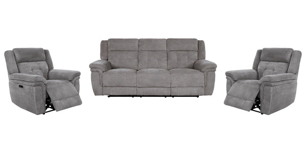 With its clean lines and transitional styling, the Richland Power Sofa, Loveseat & Recliner delivers a chic look and unbeatable functionality. The Richland Sofa features power headrests, smooth power reclining, USB/USB-C charging in the easy-to-use switch