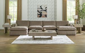 Sophie - Cocoa - 4-Piece Sectional With Laf Corner Chaise