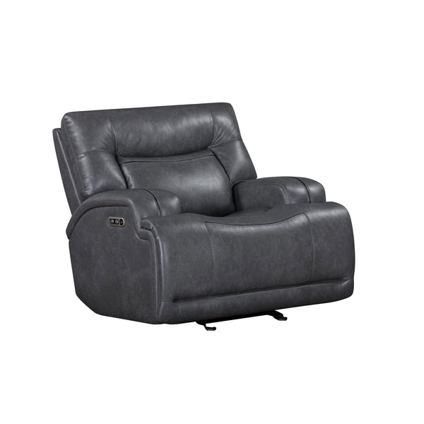 The Titan Power Glider Recliner with Adjustable Headrest in gray is a perfect combination of durability, comfort, and modern style. Crafted with hardwood plywood and engineered wood frames, this sturdy construction supports up to 350 lbs per seat, ensurin