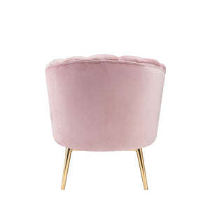 Colla - Accent Chair - Blush Pink Velvet & Gold