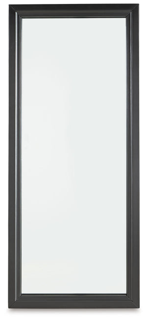 Evesen - Black - Floor Standing Mirror/Storage